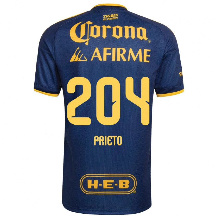DanxenレディースLeonel Prieto#204ロイヤルブルー黄アウェイシャツ2026/27ジャージーユニフォーム