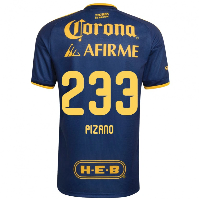 DanxenレディースJuan Pizano#233ロイヤルブルー黄アウェイシャツ2026/27ジャージーユニフォーム