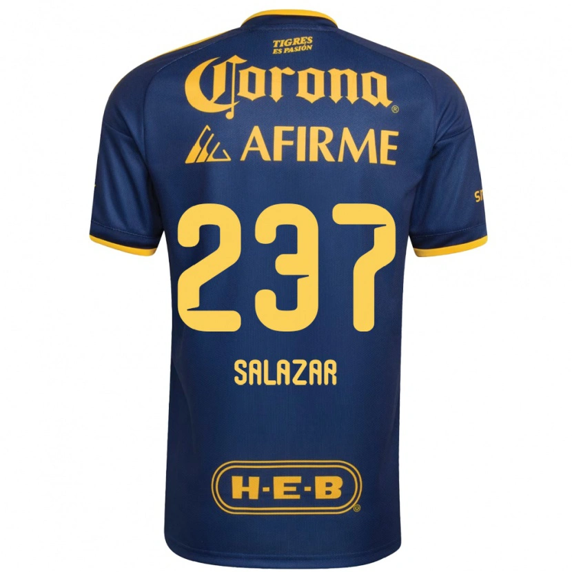 DanxenレディースBryan Salazar#237ロイヤルブルー黄アウェイシャツ2026/27ジャージーユニフォーム