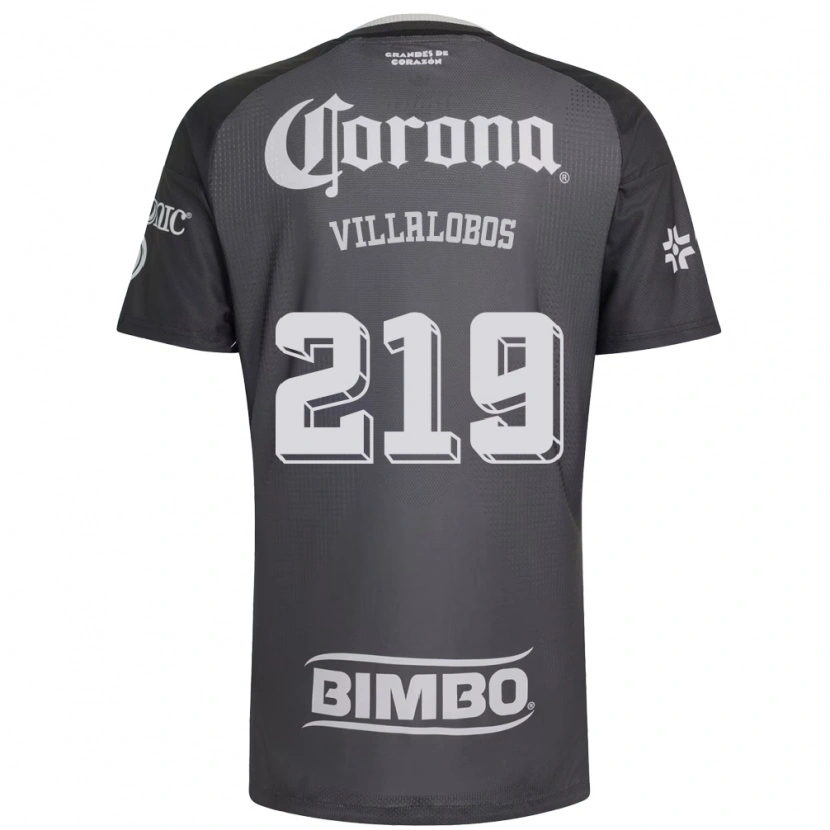 DanxenレディースPatricio Villalobos#219灰色白黒アウェイシャツ2026/27ジャージーユニフォーム