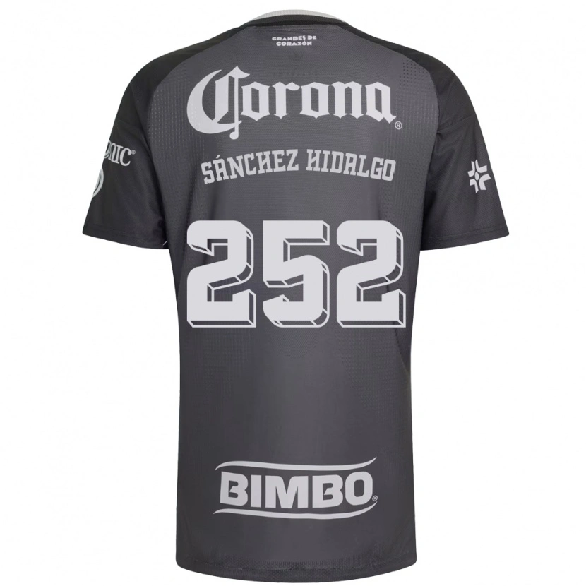 DanxenレディースHoracio Sánchez Hidalgo#252灰色白黒アウェイシャツ2026/27ジャージーユニフォーム