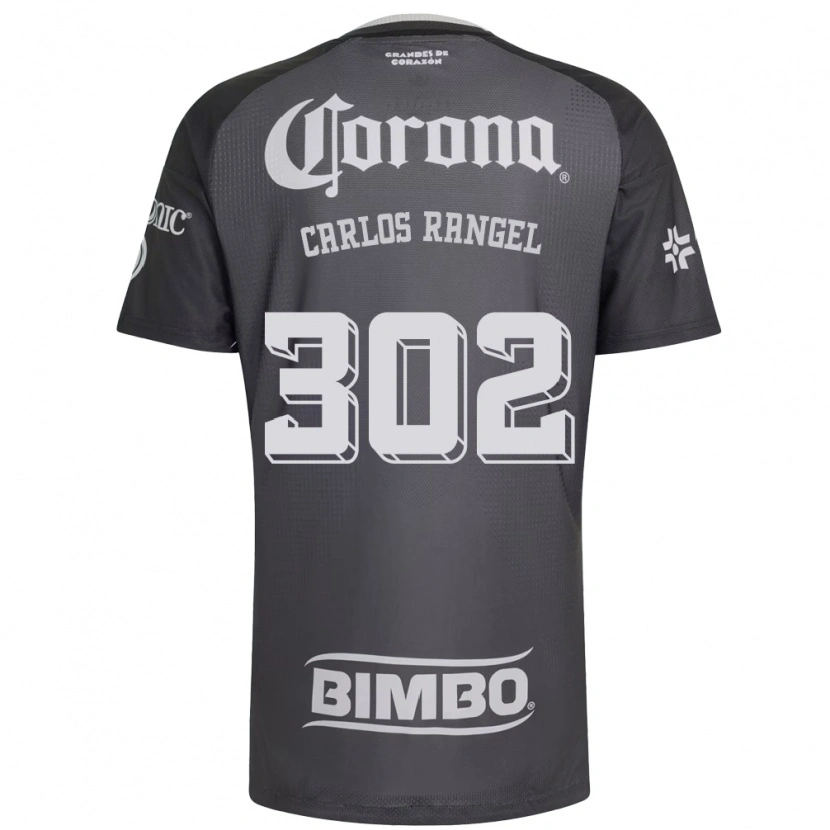 DanxenレディースJuan Carlos Rangel#302灰色白黒アウェイシャツ2026/27ジャージーユニフォーム