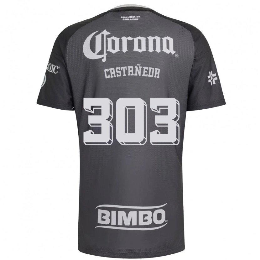 DanxenレディースLuis Castañeda#303灰色白黒アウェイシャツ2026/27ジャージーユニフォーム