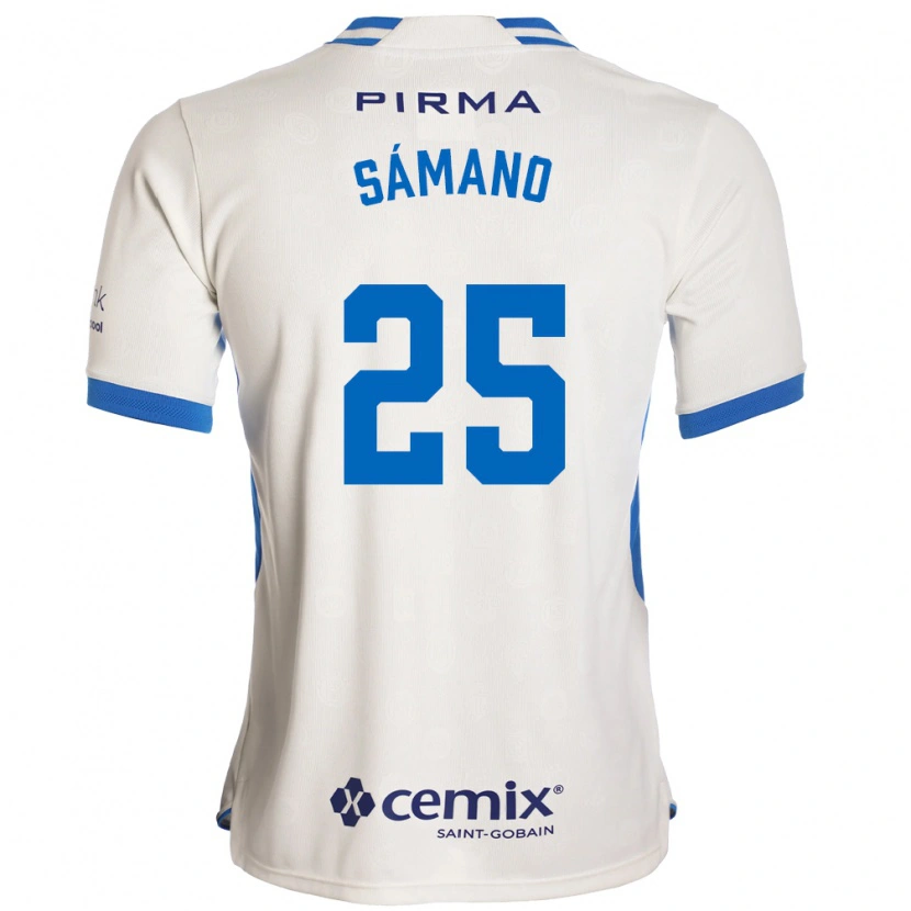 DanxenレディースFernando Sámano#25白青赤アウェイシャツ2026/27ジャージーユニフォーム