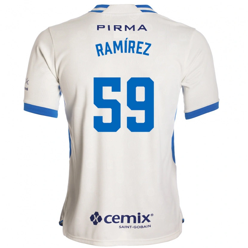 DanxenレディースDiego Ramírez#59白青赤アウェイシャツ2026/27ジャージーユニフォーム
