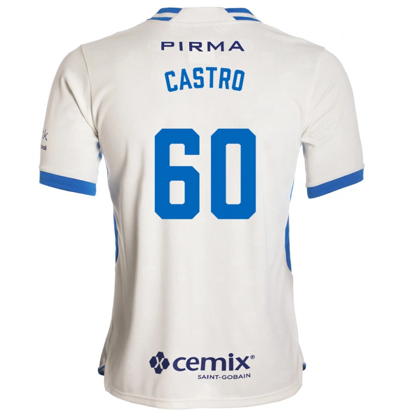 DanxenレディースAriel Castro#60白青赤アウェイシャツ2026/27ジャージーユニフォーム