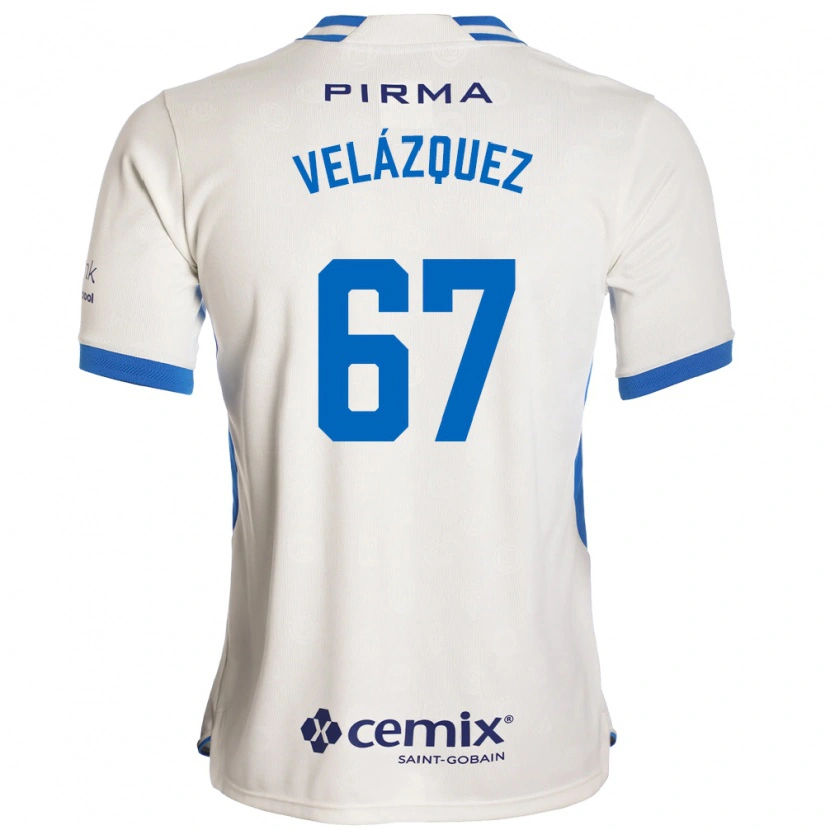 DanxenレディースJaziel Mendoza#67白青赤アウェイシャツ2026/27ジャージーユニフォーム