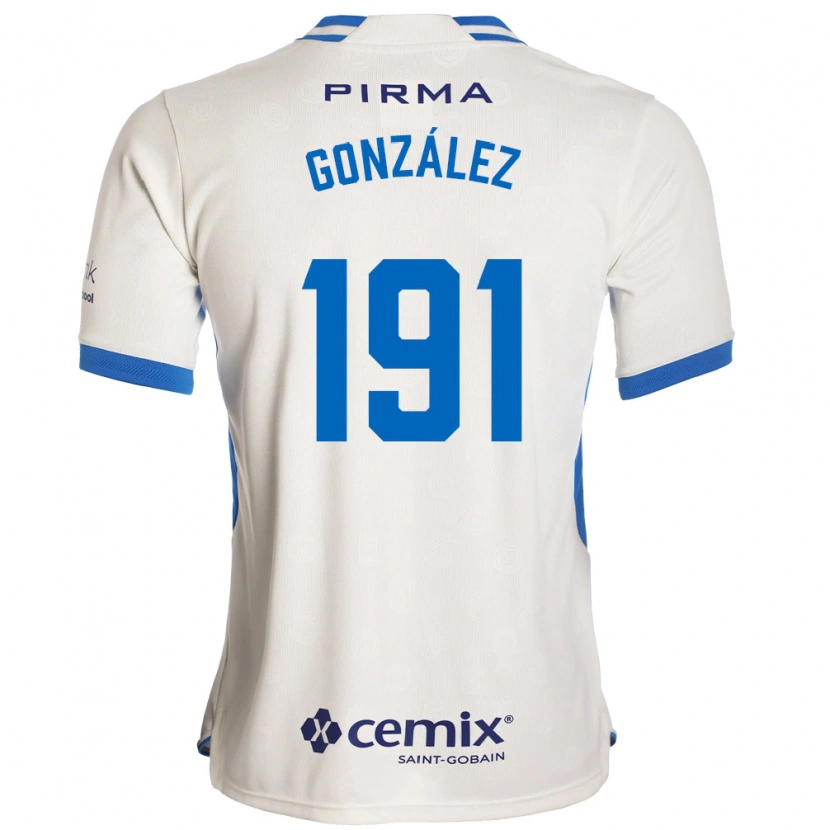 DanxenレディースAlejandro González#191白青赤アウェイシャツ2026/27ジャージーユニフォーム