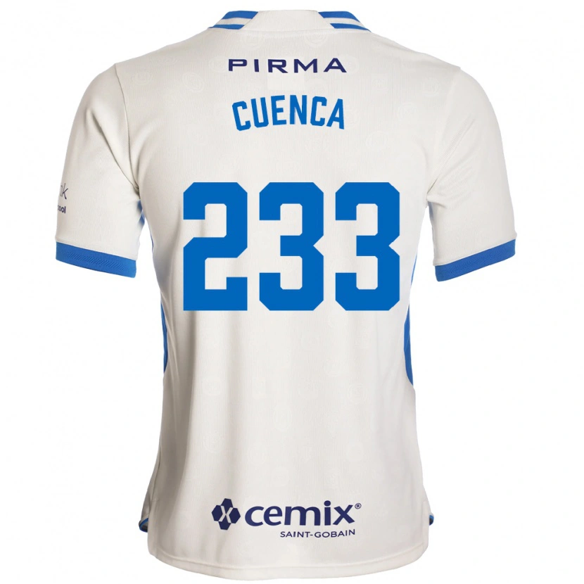 DanxenレディースYazziel Cuenca#233白青赤アウェイシャツ2026/27ジャージーユニフォーム