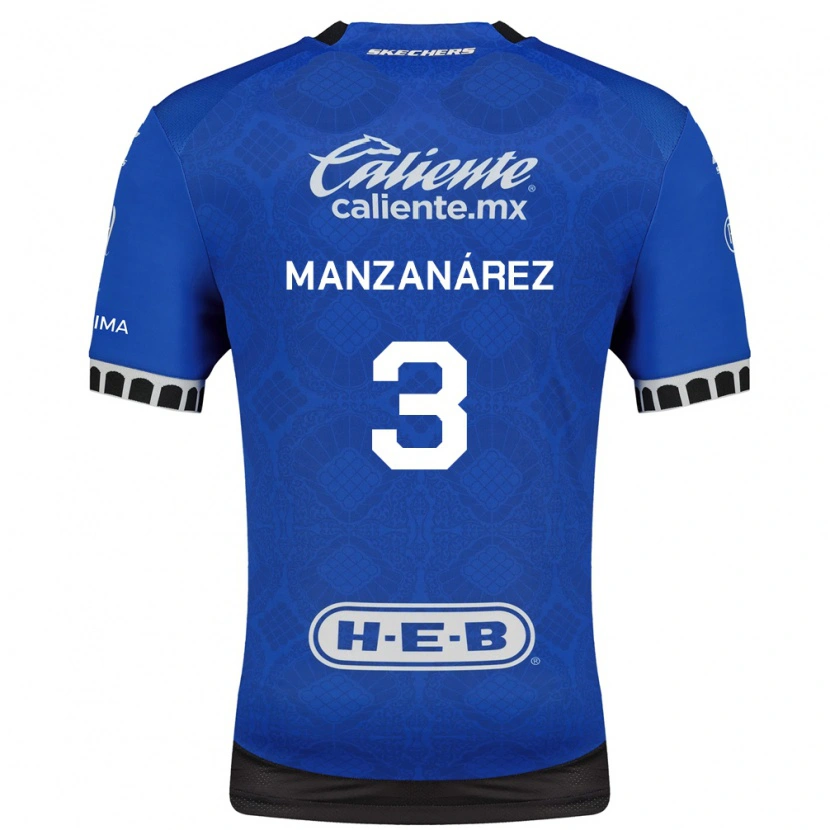 DanxenレディースÓscar Manzanárez#3ロイヤルブルー白黒アウェイシャツ2026/27ジャージーユニフォーム