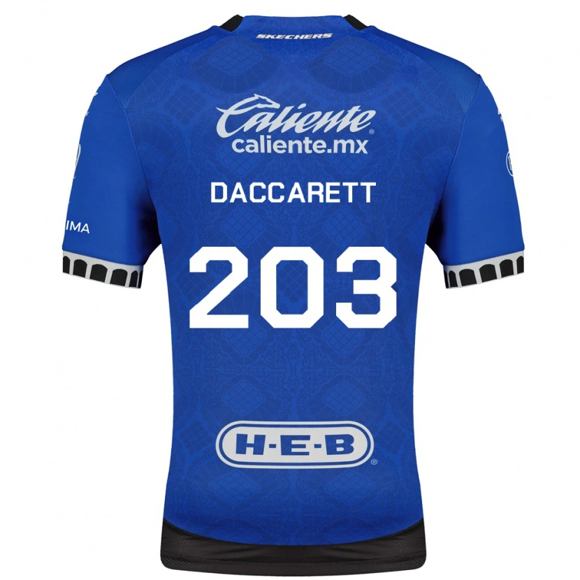 DanxenレディースJuan Daccarett#203ロイヤルブルー白黒アウェイシャツ2026/27ジャージーユニフォーム