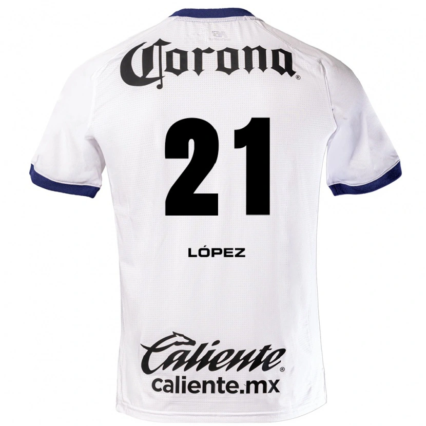 DanxenレディースIván López#21白青黒アウェイシャツ2026/27ジャージーユニフォーム
