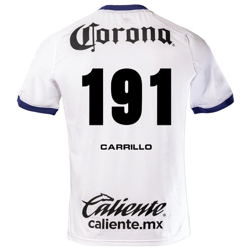 DanxenレディースCarlos Carrillo#191白青黒アウェイシャツ2026/27ジャージーユニフォーム