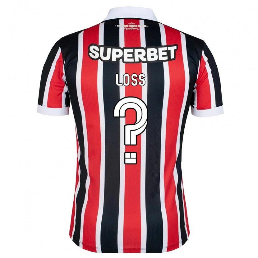 DanxenレディースLucas Loss#0赤白黒アウェイシャツ2026/27ジャージーユニフォーム