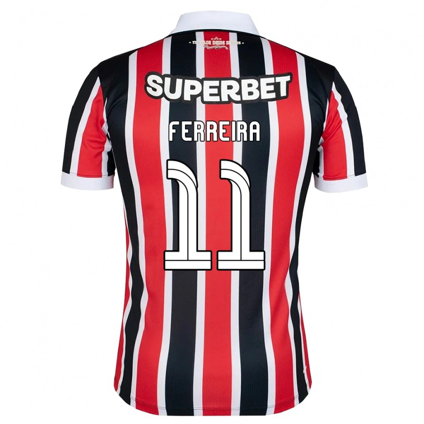DanxenレディースFerreirinha#11赤白黒アウェイシャツ2026/27ジャージーユニフォーム