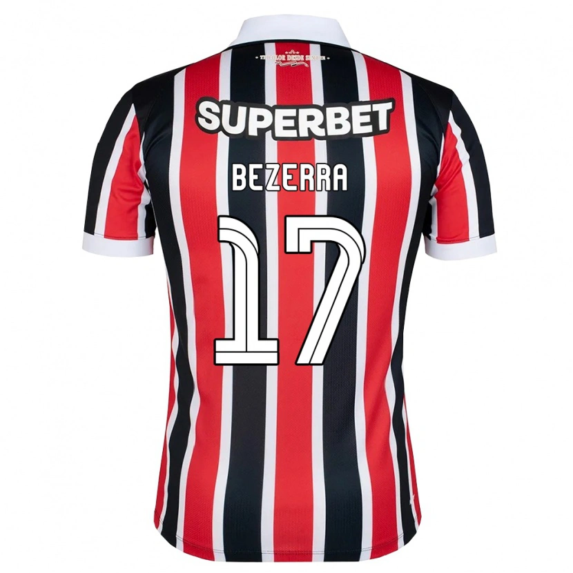 DanxenレディースPedro Bezerra#17赤白黒アウェイシャツ2026/27ジャージーユニフォーム