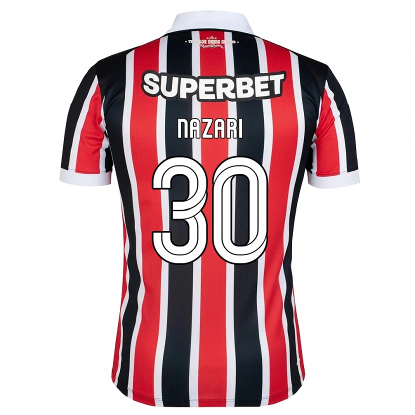 DanxenレディースJoão Nazari#30赤白黒アウェイシャツ2026/27ジャージーユニフォーム