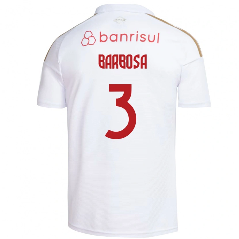 DanxenレディースMauricio Barbosa#3白赤アウェイシャツ2026/27ジャージーユニフォーム