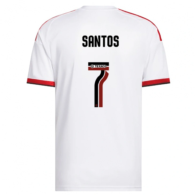 DanxenレディースAlan Santos#7白赤黒アウェイシャツ2026/27ジャージーユニフォーム