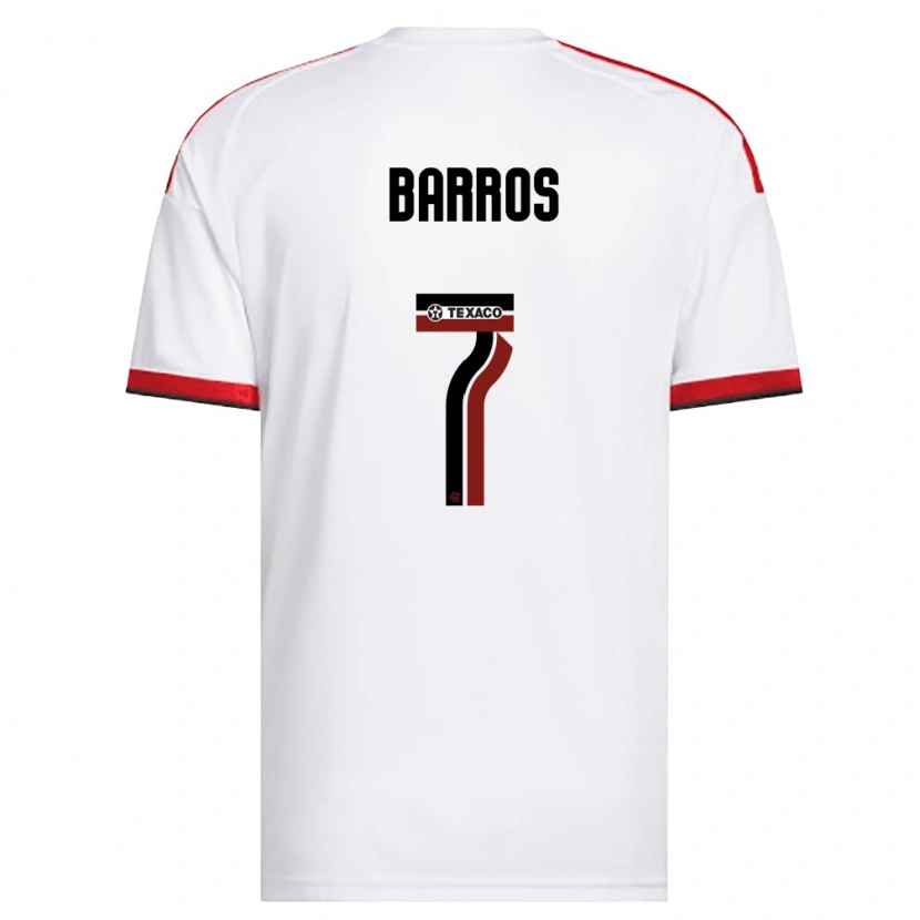 DanxenレディースRafa Barros#7白赤黒アウェイシャツ2026/27ジャージーユニフォーム