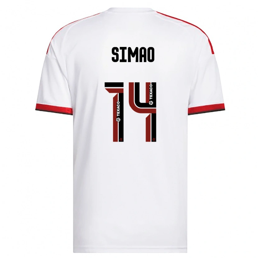 DanxenレディースSamhia Simao#14白赤黒アウェイシャツ2026/27ジャージーユニフォーム