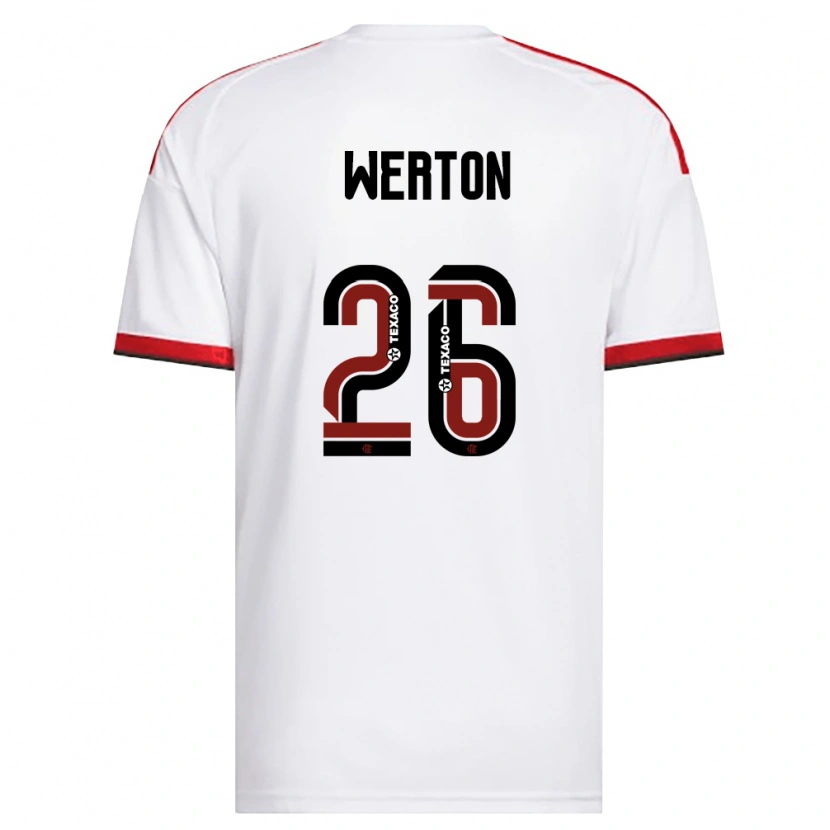 DanxenレディースWerton#26白赤黒アウェイシャツ2026/27ジャージーユニフォーム