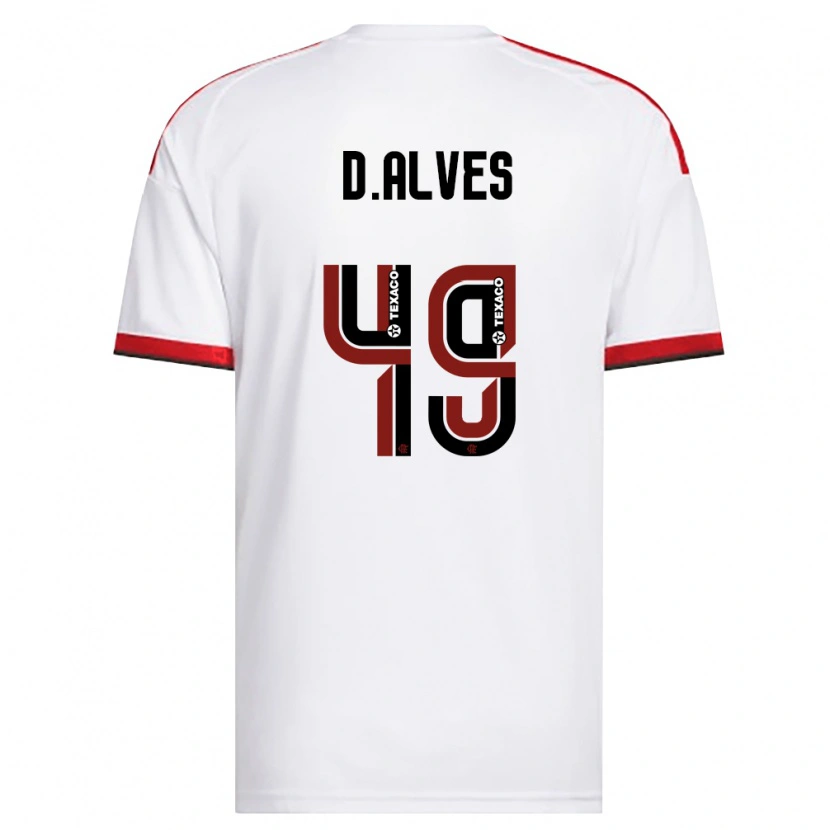 DanxenレディースDyogo Alves#49白赤黒アウェイシャツ2026/27ジャージーユニフォーム