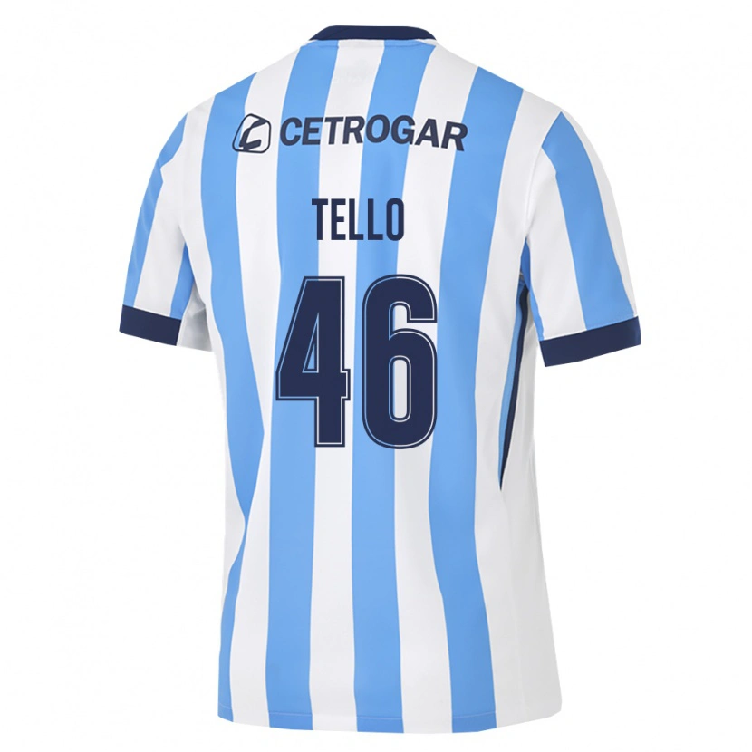 DanxenキッズAlejandro Tello#46薄青白黒ホームシャツ2026/27ジャージーユニフォーム