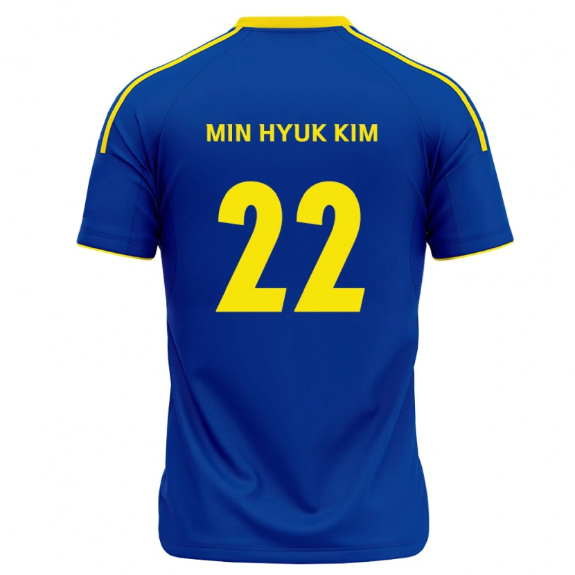 DanxenキッズMin-Hyuk Kim#22ロイヤルブルー黄ホームシャツ2026/27ジャージーユニフォーム