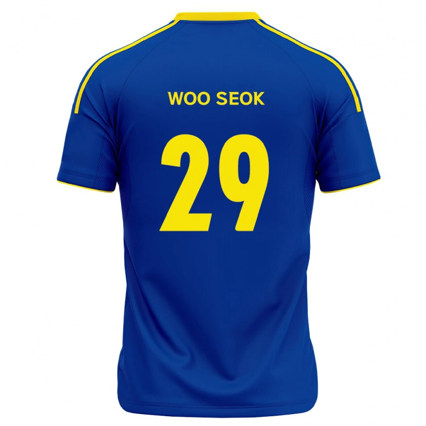 DanxenキッズWoo-Seok Jung#29ロイヤルブルー黄ホームシャツ2026/27ジャージーユニフォーム