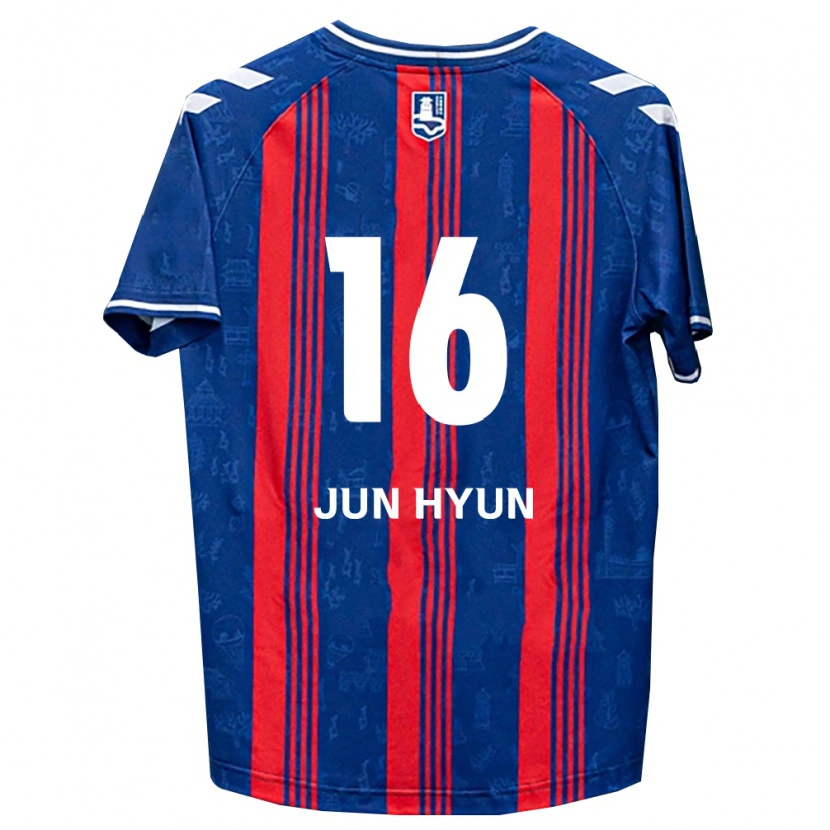 DanxenキッズJun-Hyun Jo#16青赤白ホームシャツ2026/27ジャージーユニフォーム