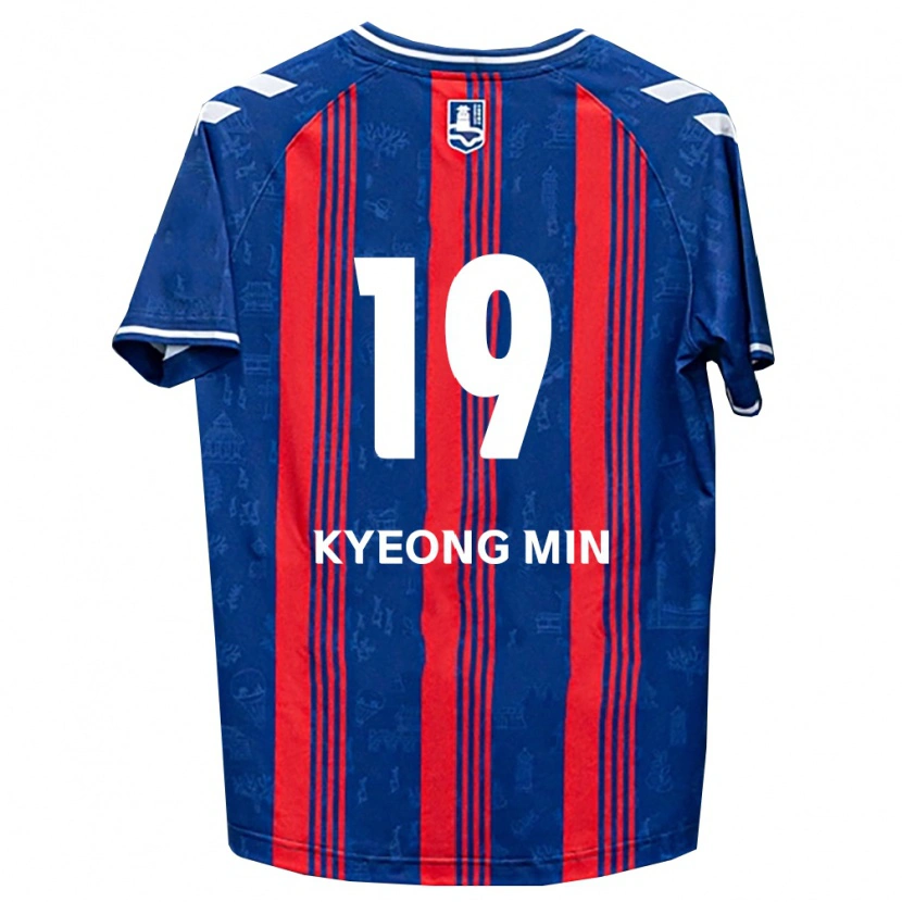 DanxenキッズKyeong-Min Kim#19青赤白ホームシャツ2026/27ジャージーユニフォーム