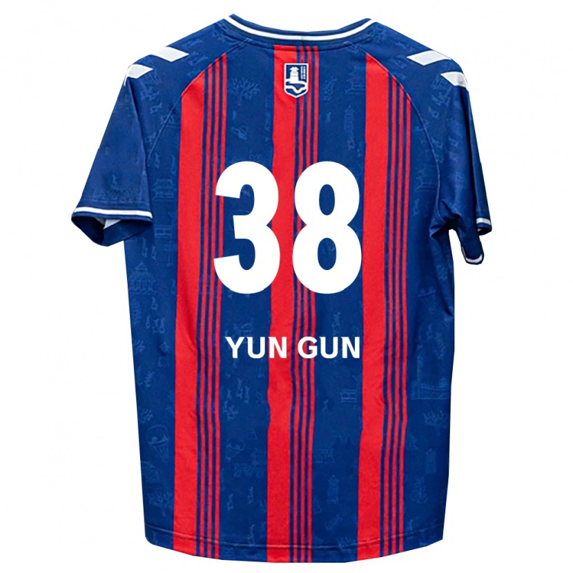 DanxenキッズYun-Gun Lee#38青赤白ホームシャツ2026/27ジャージーユニフォーム