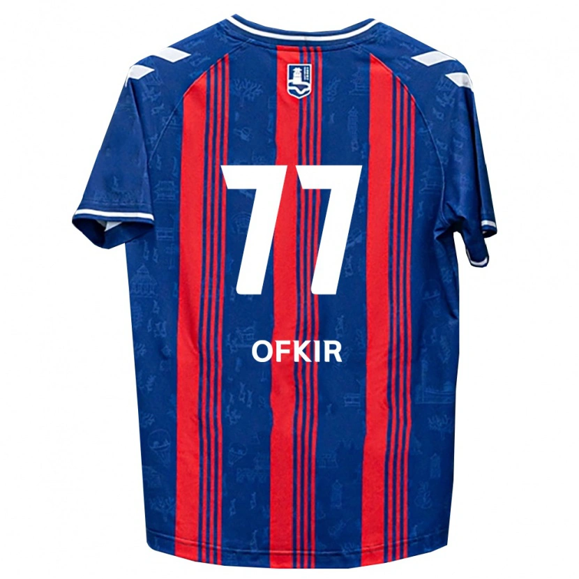 DanxenキッズMohamed Ofkir#77青赤白ホームシャツ2026/27ジャージーユニフォーム