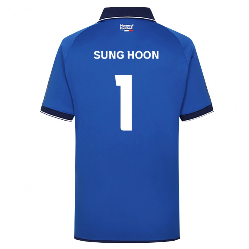 DanxenキッズSung-Hoon Cho#1ロイヤルブルー白赤ホームシャツ2026/27ジャージーユニフォーム
