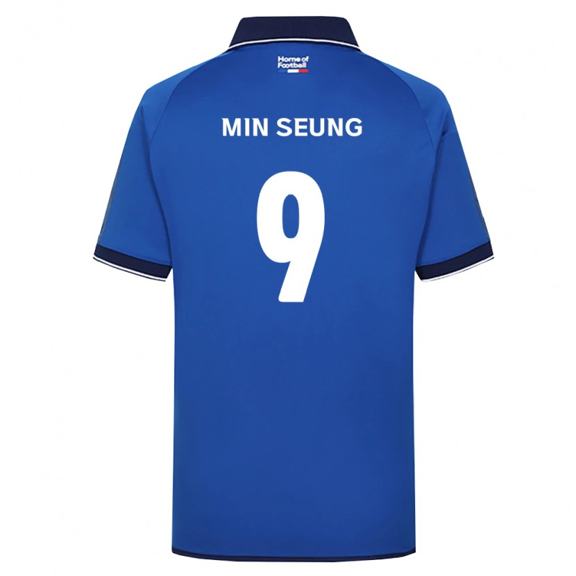 DanxenキッズMin-Seung Jeon#9ロイヤルブルー白赤ホームシャツ2026/27ジャージーユニフォーム