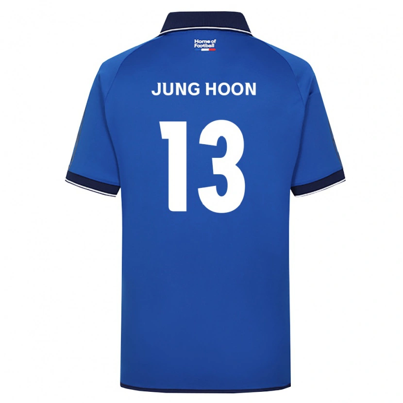 DanxenキッズJung-Hoon Kim#13ロイヤルブルー白赤ホームシャツ2026/27ジャージーユニフォーム