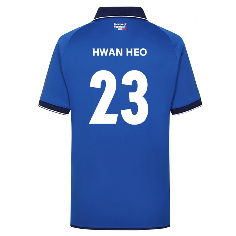 DanxenキッズHwan Heo#23ロイヤルブルー白赤ホームシャツ2026/27ジャージーユニフォーム