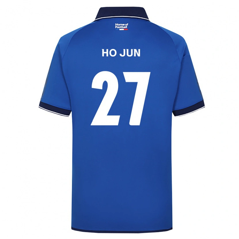 DanxenキッズHo-Jun Son#27ロイヤルブルー白赤ホームシャツ2026/27ジャージーユニフォーム
