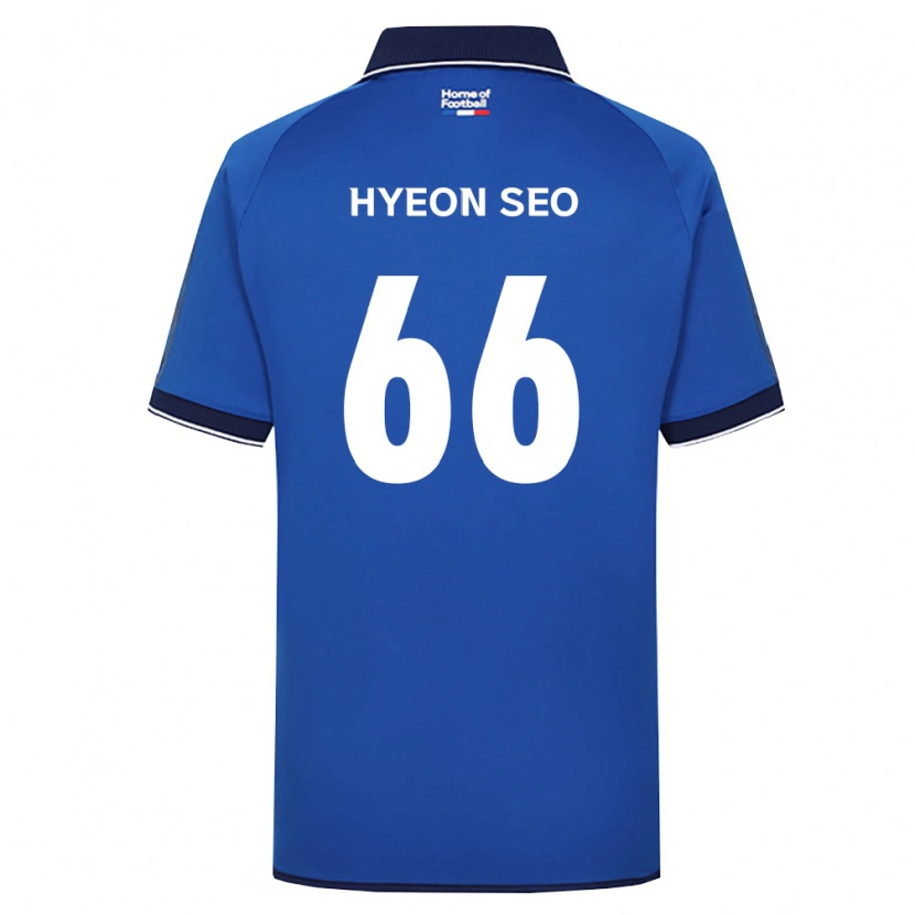 DanxenキッズHyeon-Seo Han#66ロイヤルブルー白赤ホームシャツ2026/27ジャージーユニフォーム
