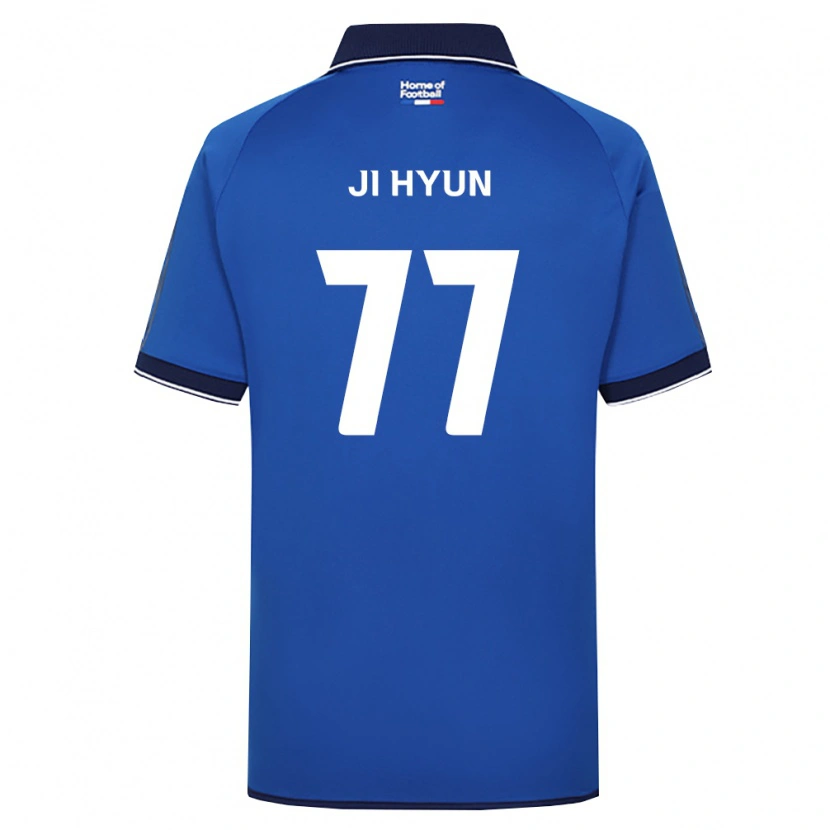 DanxenキッズJi-Hyun Kim#77ロイヤルブルー白赤ホームシャツ2026/27ジャージーユニフォーム