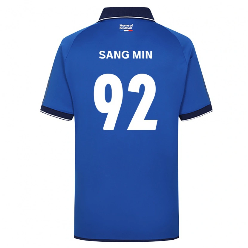 DanxenキッズSang-Min Lee#92ロイヤルブルー白赤ホームシャツ2026/27ジャージーユニフォーム