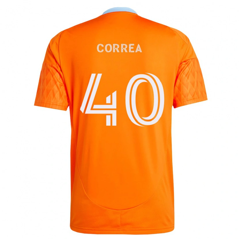 DanxenキッズEnrique Correa#40オレンジ白ホームシャツ2026/27ジャージーユニフォーム