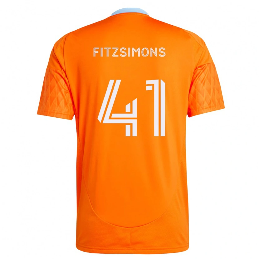 DanxenキッズBrogan Fitzsimons#41オレンジ白ホームシャツ2026/27ジャージーユニフォーム