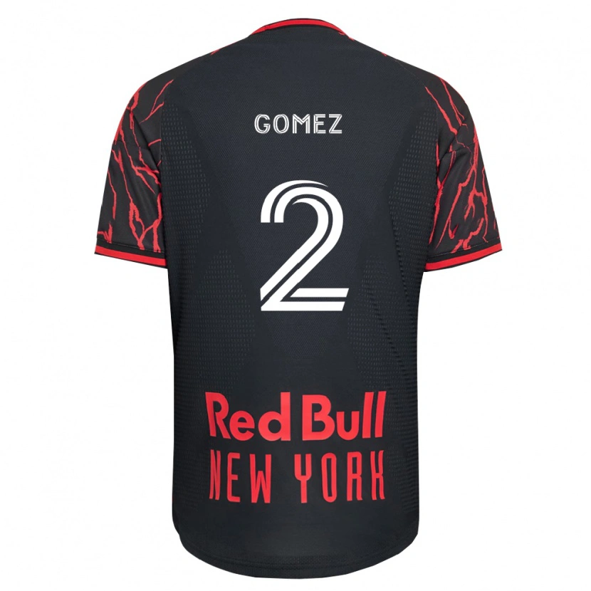 DanxenキッズÁlex Gómez#2赤黒白ホームシャツ2026/27ジャージーユニフォーム