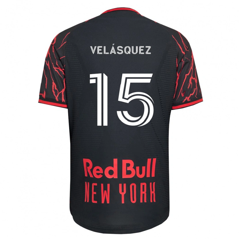 DanxenキッズEric Velásquez#15赤黒白ホームシャツ2026/27ジャージーユニフォーム