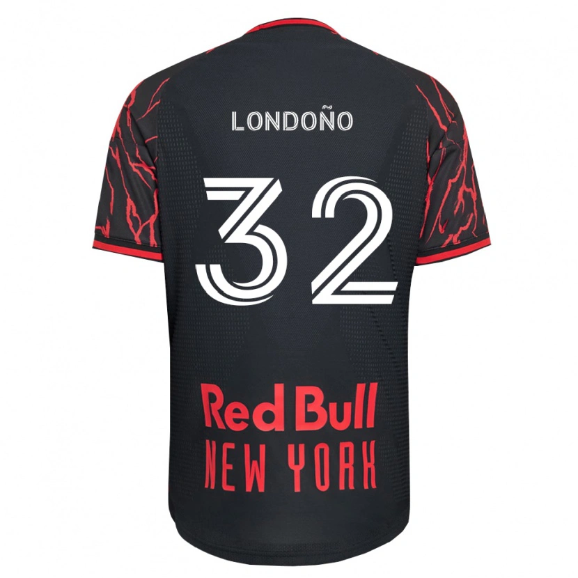 DanxenキッズErick Londoño#32赤黒白ホームシャツ2026/27ジャージーユニフォーム