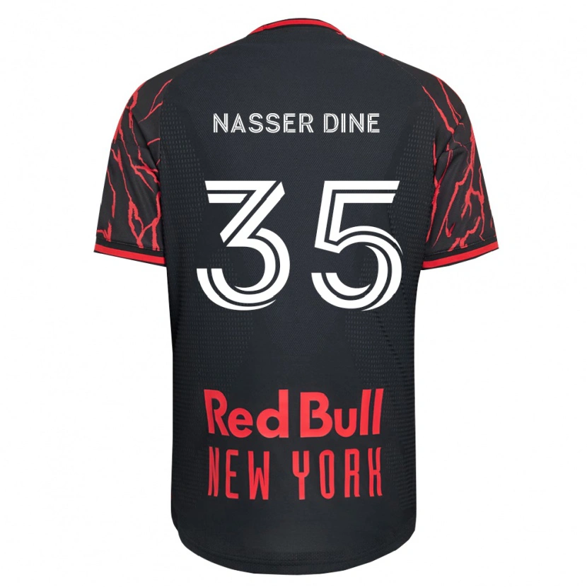 DanxenキッズAbdellahi Nasser Dine#35赤黒白ホームシャツ2026/27ジャージーユニフォーム