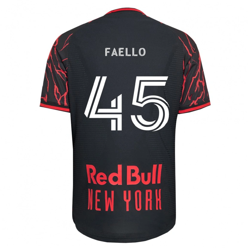 DanxenキッズConnor Faello#45赤黒白ホームシャツ2026/27ジャージーユニフォーム