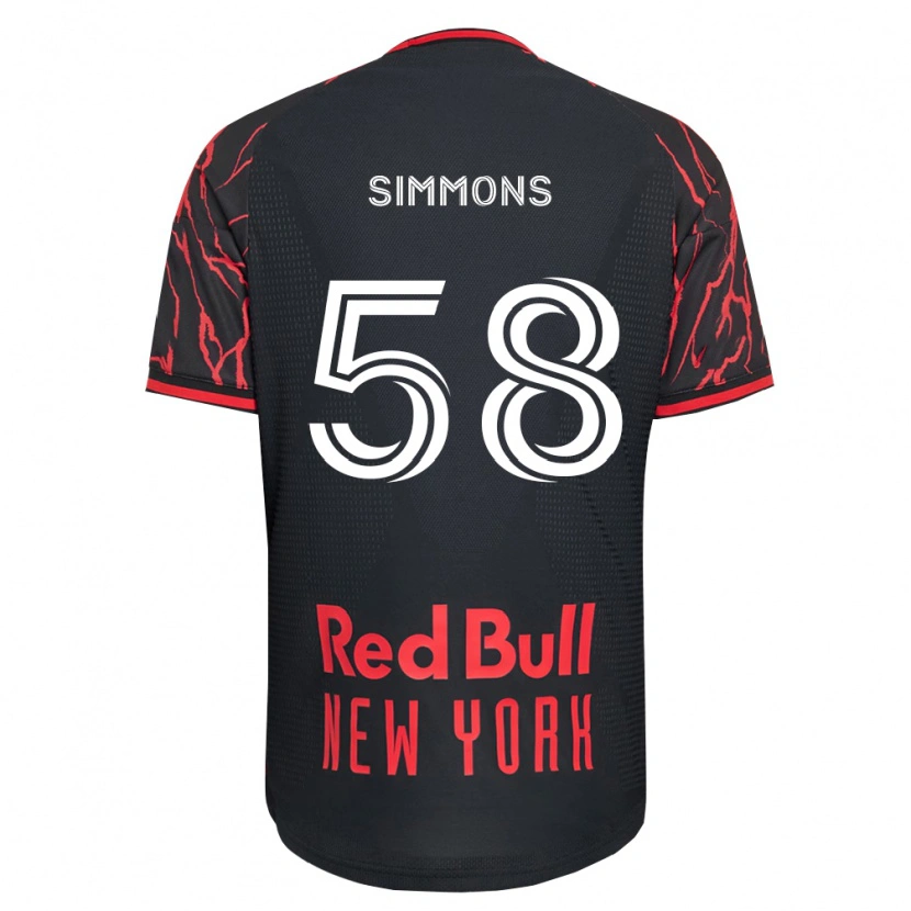 DanxenキッズCaleb Simmons#58赤黒白ホームシャツ2026/27ジャージーユニフォーム